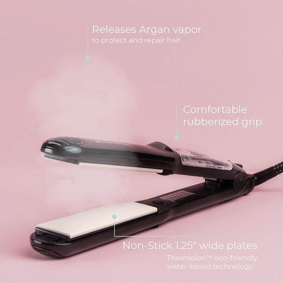 Be.Professional 1.25" Vapor Flat Iron | Argan Oil - Picture 3 of 7
